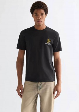 WRANGLER - Wrangler® ανδρικό T-shirt με κέντημα Regular Fit - 112377985 Μαύρο