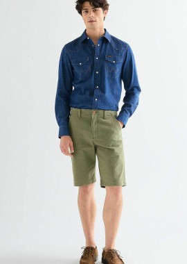 WRANGLER - Wrangler® ανδρική βερμούδα chino Regular Fit - 112377831 Λαδί