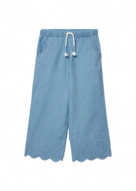 BOBOLI - Boboli παιδικό τζιν παντελόνι με κέντημα - 323086 Denim Blue Σκούρο