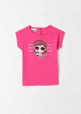 IDO - iDO παιδικό T-shirt με graphic print - 4.8739/G0 Φούξια