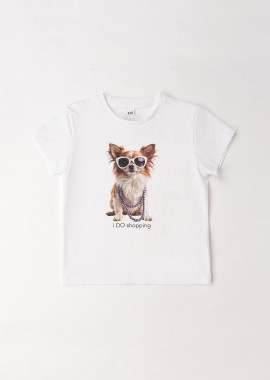 IDO - iDO παιδικό Τ-shirt με dog print - 4.G831/G1 Λευκό