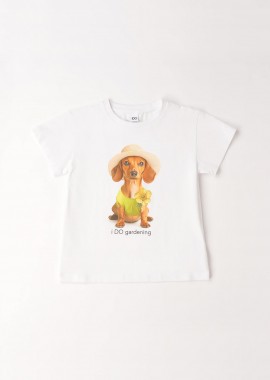 IDO - iDO παιδικό T-shirt με dog print - 4.G831/G3 Λευκό