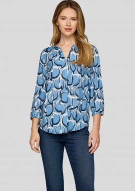 RABE - Rabe γυναικεία μπλούζα με all-over print - 55-114102 Γαλάζιο