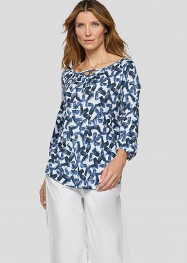 RABE - Rabe γυναικεία μπλούζα με all-over print - 56-121401 Μπλε Σκούρο