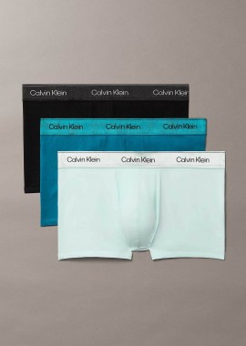 - Calvin Klein σετ ανδρικά εσώρουχα trunk με λογότυπο (3 τεμάχια) - LV00NB4575 Τυρκουάζ