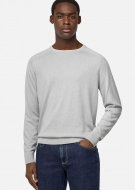 BOGGI MILANO - Boggi Milano ανδρική μπλούζα Relaxed Fit - BO25P018202 Υπόλευκο