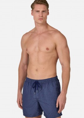 BOGGI MILANO - Boggi Milano ανδρικό μαγιό με geometrical pattern - BO25P066102 Μπλε
