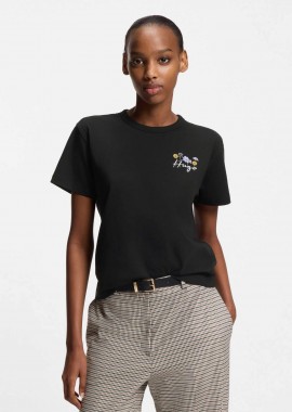 HUGO - Hugo Boss γυναικείο T-shirt βαμβακερό μονόχρωμο με λογότυπο