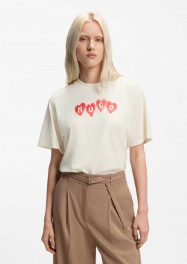 HUGO - Hugo Boss γυναικείο T-shirt βαμβακερό με λογότυπο