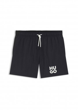 HUGO - Hugo Boss ανδρικό μαγιό μονόχρωμο με λογότυπο