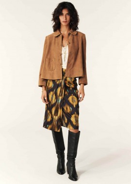 BA&SH - ba&sh γυναικεία midi wrap φούστα με all-over print
