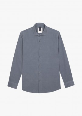PROFUOMO - Profuomo ανδρικό πουκάμισο κοτλέ μονόχρωμο Relaxed Fit - PPWH30012F Μπλε Ανοιχτό