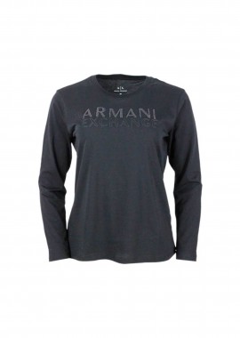 ARMANI EXCHANGE - Armani Exchange γυναικεία μπλούζα με λογότυπο - XW001374AF10356 Μαύρο