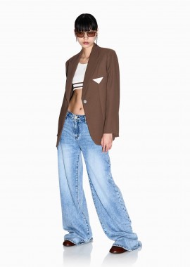 ARMANI EXCHANGE - Armani Exchange γυναικείο cropped τοπ με monogram - XW001750AF10804 Λευκό