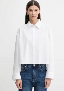 CALVIN KLEIN JEANS - Calvin Klein Jeans γυναικείο πουκάμισο cropped Boxy Fit - LV047C141G Λευκό