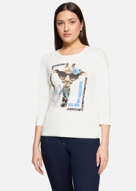 SO COSY - So Cosy γυναικεία μπλούζα με print - 2411/8081 Λευκό
