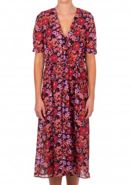 EMMANUELA - Emmanuela γυναικείο μακρύ καφτάνι με floral print