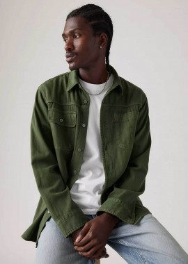 LEVI'S - Levi's® ανδρικό denim πουκάμισο μονόχρωμο Relaxed Fit - A72240013 Κυπαρισσί