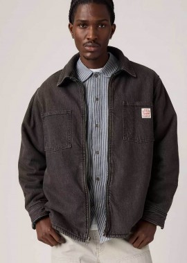 LEVI'S - Levi's® ανδρικό jacket διπλής όψης με logo patch Relaxed Fit - 003B10001 Ανθρακί
