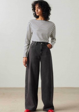 LEVI'S - Levi's® γυναικείο τζιν παντελόνι πεντάτσεπο XL Straight Fit - A87010003 Μαύρο