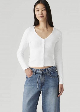 LEVI'S - Levi's® γυναικεία πλεκτή ζακέτα ribbed με V Slim Fit