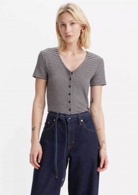 LEVI'S - Levi's® γυναικείο τοπ με ριγέ σχέδιο και V Slim Fit