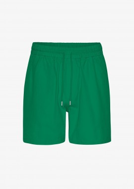 COLORFUL STANDARD - Colorful Standard ανδρική βερμούδα μονόχρωμη με ελαστική μέση Tailored Fit - CS4001 Πράσινο