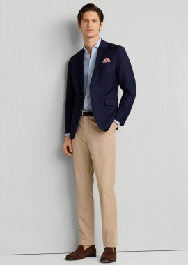HACKETT - Hackett ανδρικό παντελόνι chino Slim Fit - HM2100068R Μπεζ