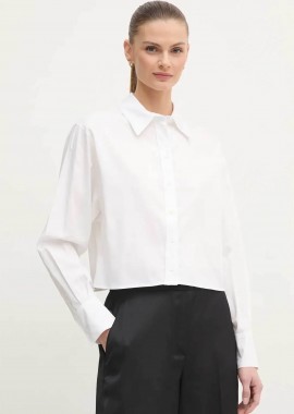 CALVIN KLEIN - Calvin Klein γυναικείο πουκάμισο μονόχρωμο - K20K208068 Λευκό