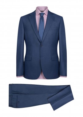 PRINCE OLIVER - Prince Oliver ανδρικό κοστούμι μονόχρωμο Modern Fit - 12989053 Μπλε