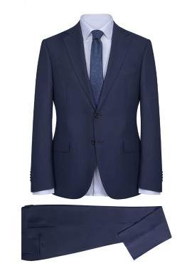 PRINCE OLIVER - Prince Oliver ανδρικό κοστούμι μoνόχρωμο Modern Fit - 12989070 Μπλε Σκούρο