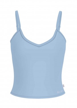 GUESS - Guess γυναικείο crop top με πλεκτό σχέδιο Slim Fit - W6GPB5KG372 Μπλε Ανοιχτό