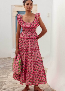 PINK CITY PRINTS - Pink City Prints γυναικεία maxi φούστα