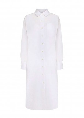 DKNY - DKNY γυναικείo midi φόρεμα σεμιζιέ μονόχρωμο - P5AB0ALA Λευκό