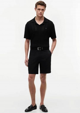 TOMMY HILFIGER - Tommy Hilfiger ανδρική βερμούδα chino Regular Fit - MW0MW42352 Μαύρο