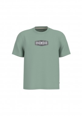 GUESS - Guess ανδρικό T-shirt με logo print - M6RI41K8FQ4 Πράσινο