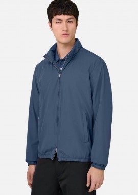 BOGGI MILANO - Boggi Milano ανδρικό bomber jacket μονόχρωμο Regular Fit - BO26P016904 Μπλε