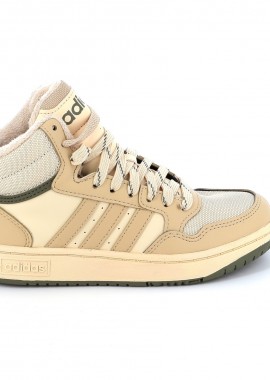 ADIDAS - Παιδικό Αθλητικό Μποτάκι για Κορίτσι Adidas Hoops Mid 3.0k Χρώματος Μπεζ IF7738