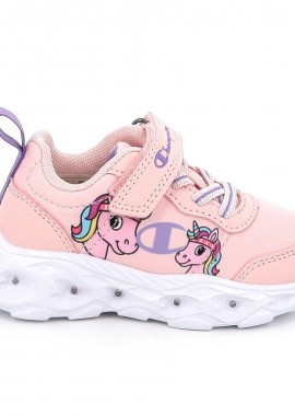 CHAMPION - Παιδικό Αθλητικό Παπούτσι για Κορίτσι Champion Funfair Print U Td Low Cut Shoe με Φωτάκια Χρώματος Ροζ S33278-PS012