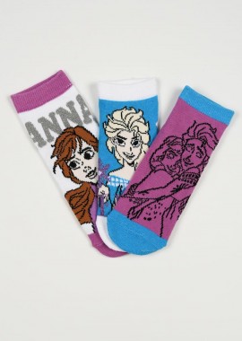 DISNEY - Παιδικές Κάλτσες για Κορίτσι Disney Frozen Χρώματος Πολύχρωμo EZO6014.PACK2