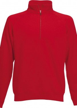 Fruit of the Loom - Φούτερ 62-032-0 Fruit of the Loom Premium Zip Neck Red