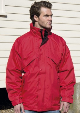 Result - Μπουφάν 3 σε 1 με Fleece R068X Result Black Red