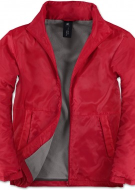 B & C - Ανδρικό Μπουφάν JM825 B&C Multi-Active Red/Warm Grey