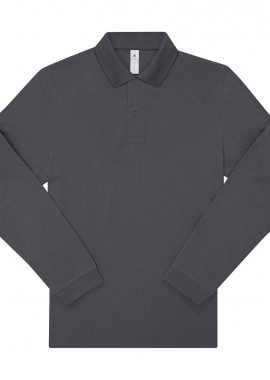 B & C - Μακρυμάνικη Μπλούζα Polo PU427 B & C My Polo 210 LSL Dark Grey