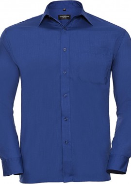 Russell - Ανδρικό Μακρυμάνικο Πουκάμισο R-934M-0 Russell Poplin Easy Care Bright Royal