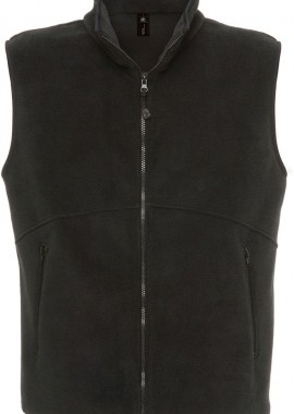 B & C - Αμάνικο Γιλέκο Fleece Traveller + B & C Black