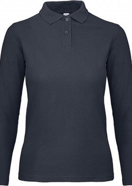 B & C - Μπλούζα Polo Γυναικεία Μακρυμάνικη PWI13 B & C ID.001 LSL Navy