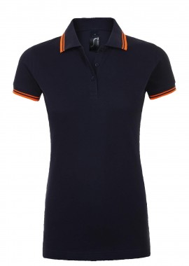 SOLS - Γυναικείο Πόλο Πικέ 00578 SOL'S Pasadena French Navy/Neon Orange