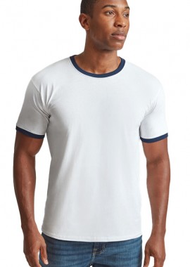 Fruit of the Loom - Ανδρικό T-Shirt Ringer 61-168-0 Fruit of the Loom White/Navy