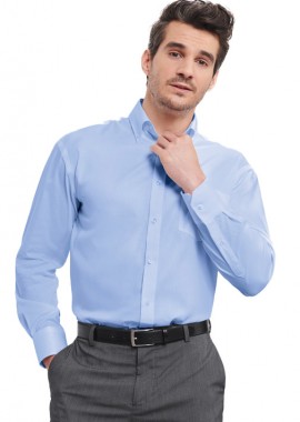 Russell - Ανδρικό Πουκάμισο Μακρυμάνικο Non-iron R-956M-0 Russell Black Bright Sky
